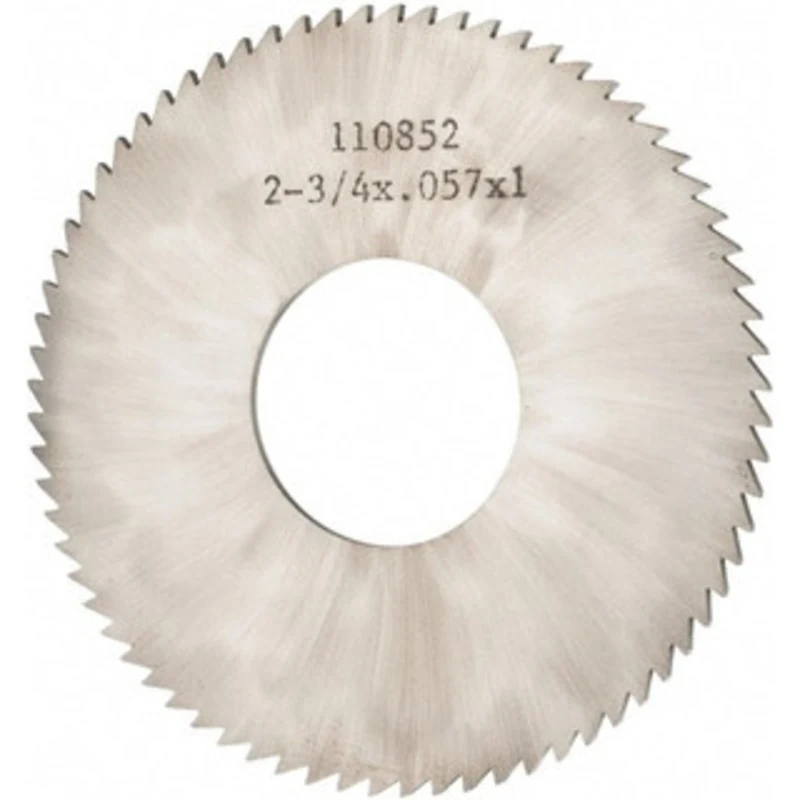 Made in USA 2-3/4 x 0.057, 1 Arbor, 72-Tooth Solid Carbide Slitting & Slotting Saw Straight Teeth, Concave Ground X4C...